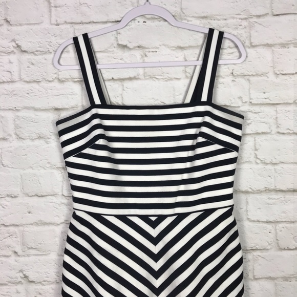 Michael Kors Chevron Striped Ponte Tank Dress 8 - Picture 3 of 7